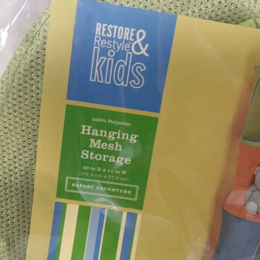 Mesh Storage Organizer Hanging Shelf Bag Toys Children 4 Sections Not opened